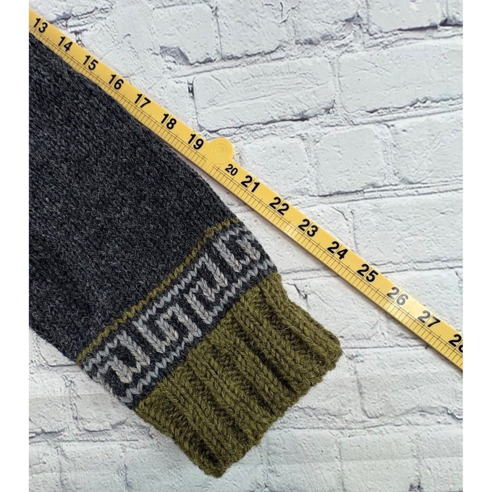 Lost Horizons Cardigan Mens L Gray Wolf Heavyweight Wool Full Zip Nepal - Picture 14 of 14